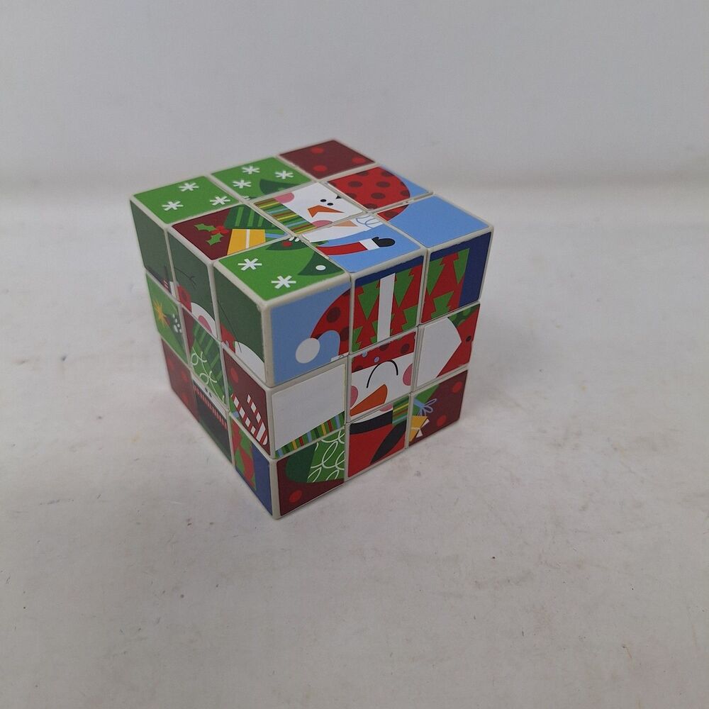 Christmas Rubix Cube Santa Tree Penguin Holiday 3D Puzzle Toy Gift Winter Season